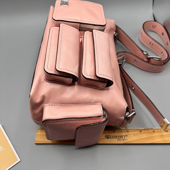 Michael Kors Dakota Medium Pocket Shoulder Crossbody Smokey Rose Leather NWT - Picture 15 of 16